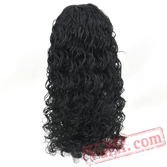 Long Deep Wave Hair Black Wigs Party Hair Cosplay Wigs Black Women