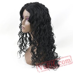 Long Deep Wave Hair Black Wigs Party Hair Cosplay Wigs Black Women