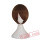 Short Bob Wigs Side Bang Women Straight Blonde Wig Pink