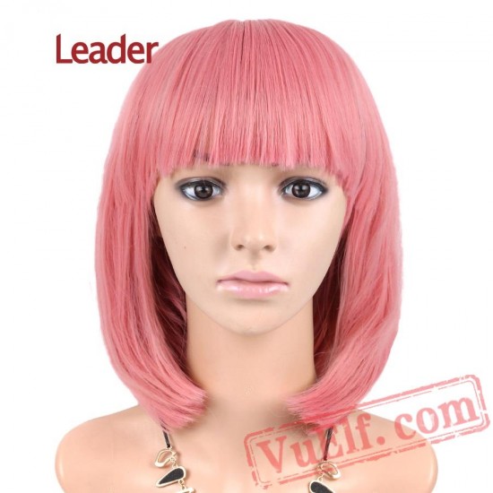 Straight Short Bob Wig Women Cosplay Pink Cosplay Wigs Hair