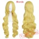 Long Wavy Cosplay Wigs Bangs Pink Black Blue Brown Blonde Women Wig Hair