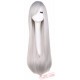 Long Straight Cosplay Wig Black Purple Pink Blue Sliver Gray Blonde White Orange Brown