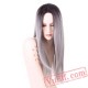 Long Straight Grey Red Pink Black Wigs Women cosplay hair
