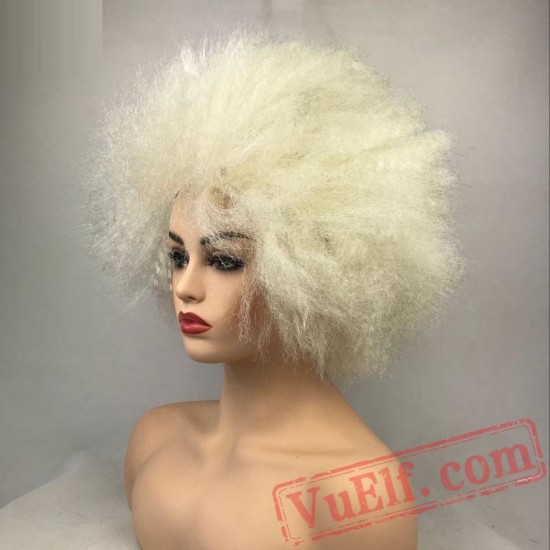 Beauty Jumbo Afro Wig Hair Pink/Yellow Clown Wigs Cosplay Halloween