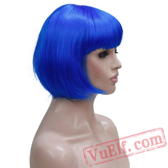 Beauty Red/Pink Wig Cosplay Women Hair short Bob party wig