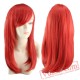 women white rose red burgundy blue straight hair wigs