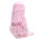 Pink Wig Heat Resistant Perruque Long Curly Hair