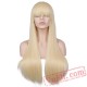 Women Natrual Long Wavy Full Head Wig Cosplay Black Red Pink