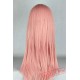 Pink Wig Medium Straight Inclined Bangs Hair Halloween