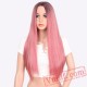 Long Straight Pink Wigs Women Cosplay Blonde Pink Brown Gray Green