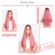 Long Straight Pink Wigs Women Cosplay Blonde Pink Brown Gray Green