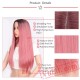 Long Straight Pink Wigs Women Cosplay Blonde Pink Brown Gray Green