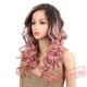 Gold Pink Wig Hair Long Lace Front Wigs Black Women
