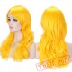 Long Wavy Cosplay Wig Halloween Party Pink Wig Women