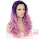 Lace Front Deep Wave Pink Wigs Women Two Tone Lace Wigs Cosplay