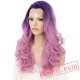 Lace Front Deep Wave Pink Wigs Women Two Tone Lace Wigs Cosplay