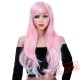 Long Wavy Pink Wigs African American Curly Cosplay Wigs