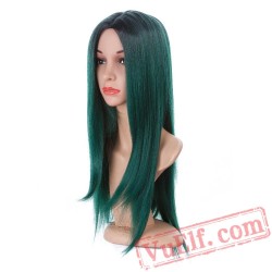 Pink Wig Straight Kanekalon Wigs Women