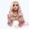 Pink Cosplay Long Hair Wave Lace Front Wigs Girls Ladies Women