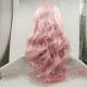 Pink Cosplay Long Hair Wave Lace Front Wigs Girls Ladies Women