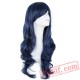 Pink Wig Long Wavy Bangs Hair Cartoon Halloween Carnival Cosplay