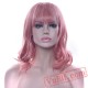 Short Curly Hair Pink Wigs Black Brown Red Cosplay Wig Women