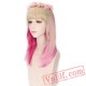 Blonde Pink Wig Bang Natural Hair Long Straight Wigs Women