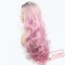 Cosplay Pink Wig Short Deep Wave Long Hair Natural Lace Front Wigs Women