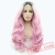 Cosplay Pink Wig Short Deep Wave Long Hair Natural Lace Front Wigs Women