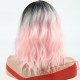 Red Blue Pink Wigs Short Black Hair Women's Long Water Wave Hair