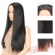 Long Straight Black Pink Wig African American