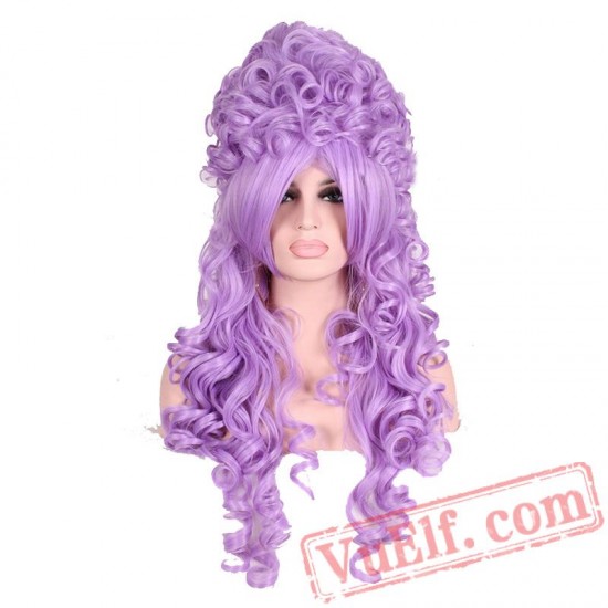 Long Cosplay Wigs Curly Black Beige Pink Hair Cosplay Wig