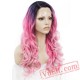 Loose Wavy Pink Lace Front Wig Drag Queen Cosplay Wigs Women