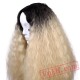 Afro Kinky Curly Wigs Long Hair Women Blond/Pink Wig
