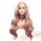 Deep Wave Hair Pink Lace Front Wig Women Long Hair Cosplay Wigs