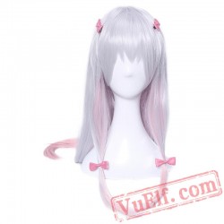 Eromanga Sensei Sagiri Izumi Cosplay Wigs Silver Mixed Pink Hair Cosplay Wig