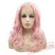 Pink Lace Front Wigs Cosplay Women Hair Short Bob Party Wig