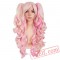 Long Wavy Cosplay Wig Purple Pink Wigs Women Hair