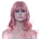 Blonde Wavy Women Wig Pink Brown Party Hair Cosplay Wigs