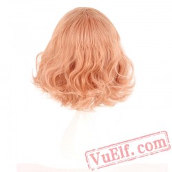 Japan South Korea Wig Air Bang Harajuku Pink Gold Cosplay Wig