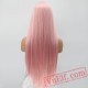 Natural Long Silky Straight Pink Lace Front Wig White Women