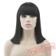 Short Straight Lace Wig Hair Pink Black Women Party Cosplay Wigs