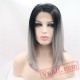 Red Dark Roots Mixed Pink Lace Front Wigs Pink Grey Blonde Wigs