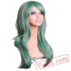 Long Wavy Cosplay Wig Red Green Puprle Pink Black Blue Sliver Gray Blonde Brown 