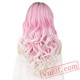 Pink White Lace Front Wig Three Tone Wavy Wigs Women Cosplay Wig