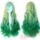 Long Women wigs Rainbow Pink Blue hair cosplay wig