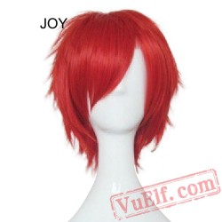 Pink Cosplay Wig Layered Short Straight Hair Wigs