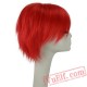 Pink Cosplay Wig Layered Short Straight Hair Wigs