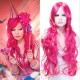 Long Wavy Halloween Wig Women Curly Wigs Party Wig Pink Blue