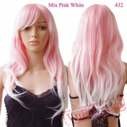 Cosplay Wig Long Curly Halloween Hair pink purple women wigs